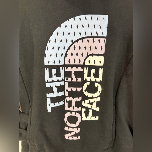 The North Face women’s black & purple hooded sweatshirt. Size large. - Picture 3 of 5